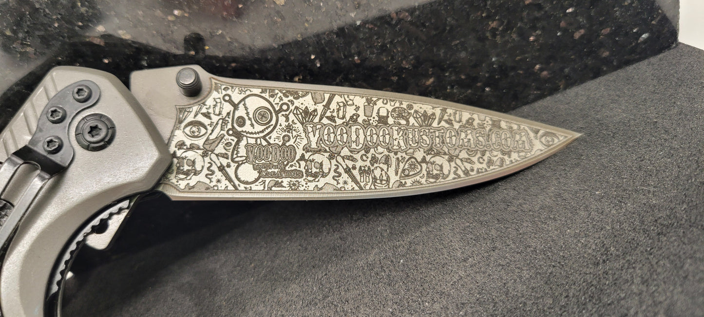 Your Adventure, Your Way β Custom Laser Engraved Folding Knife!