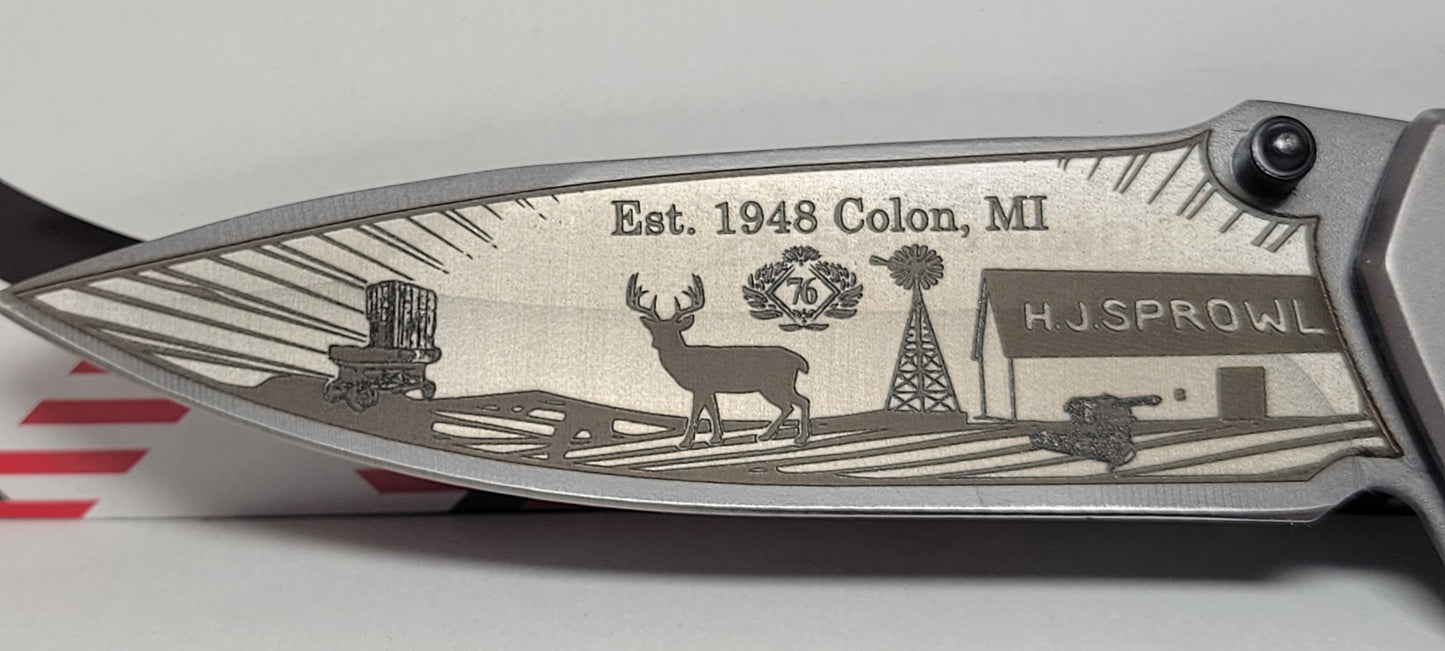 Your Adventure, Your Way β Custom Laser Engraved Folding Knife!
