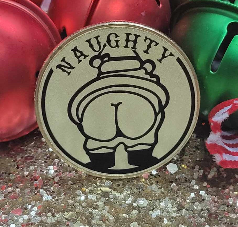 Naughty/Nice Flip Coin