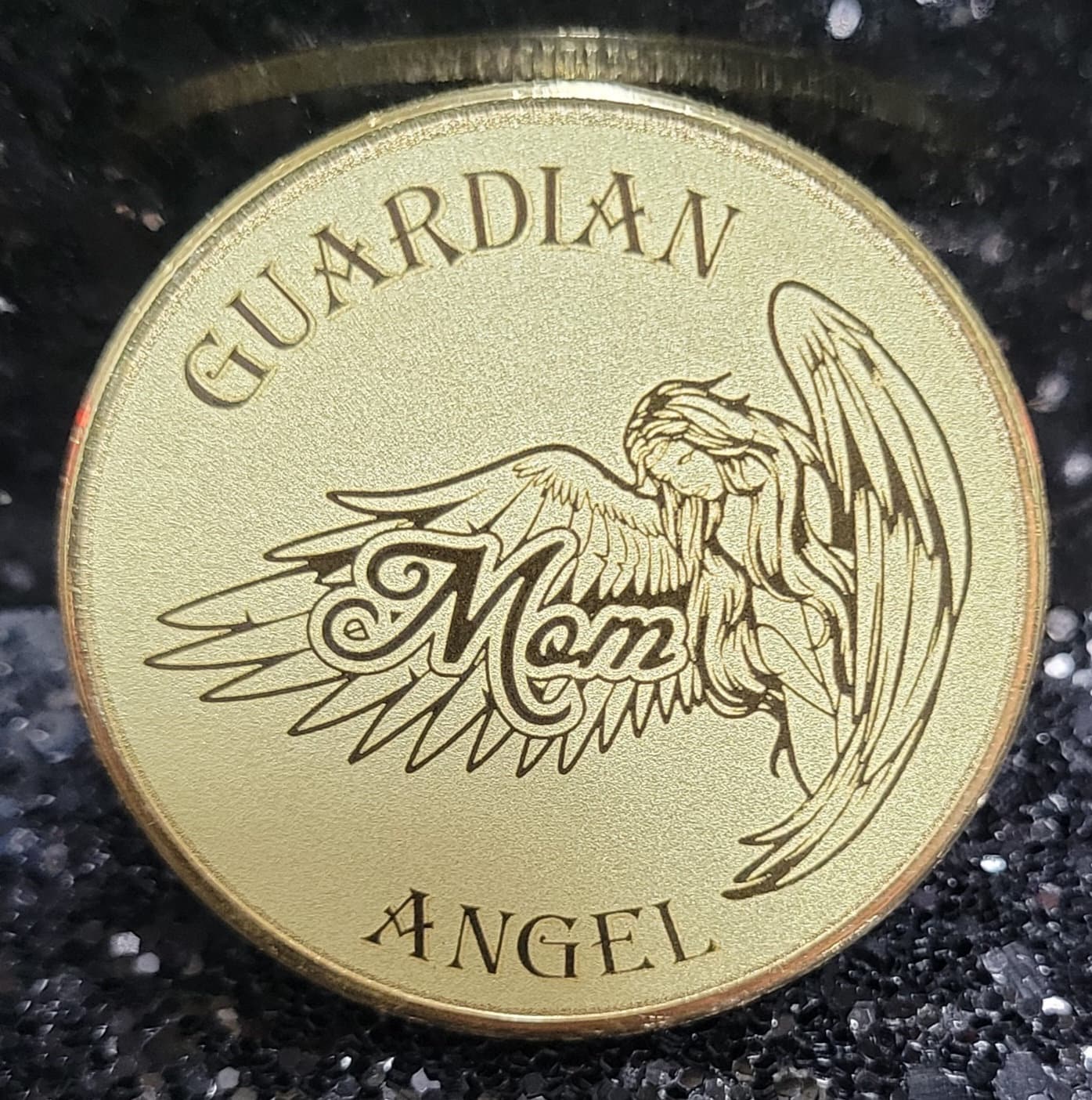 Memorial Coin Guardian Angel Coin Fingerprint Coin Pocket Token Purse Token Laser Engraved