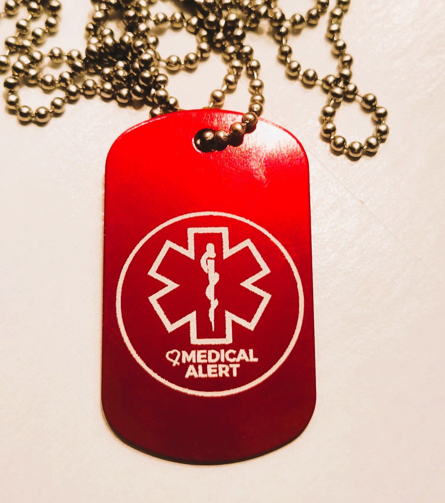 QRCode Medical Alert Tag Perfect For Alzheimer and Dimentia patients. ScanKeep Enhanced Custom Code Emergency Situation QR Code QRCodes Red