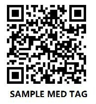 QRCode Medical Alert Tag Perfect For Alzheimer and Dimentia patients. ScanKeep Enhanced Custom Code Emergency Situation QR Code QRCodes Red