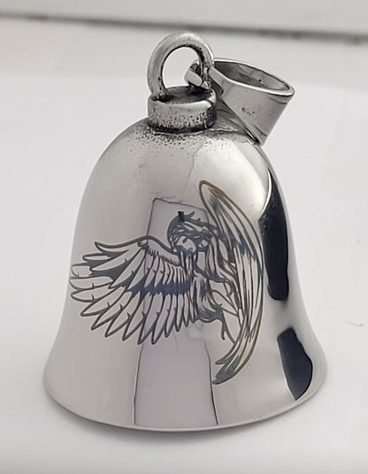 Personalized Gremlin Bell Guardian Bell Biker Bell Motorcycle Bell Guard Bell Biker Gift Custom Bell Engraved Bell Stainless Steel Bel l