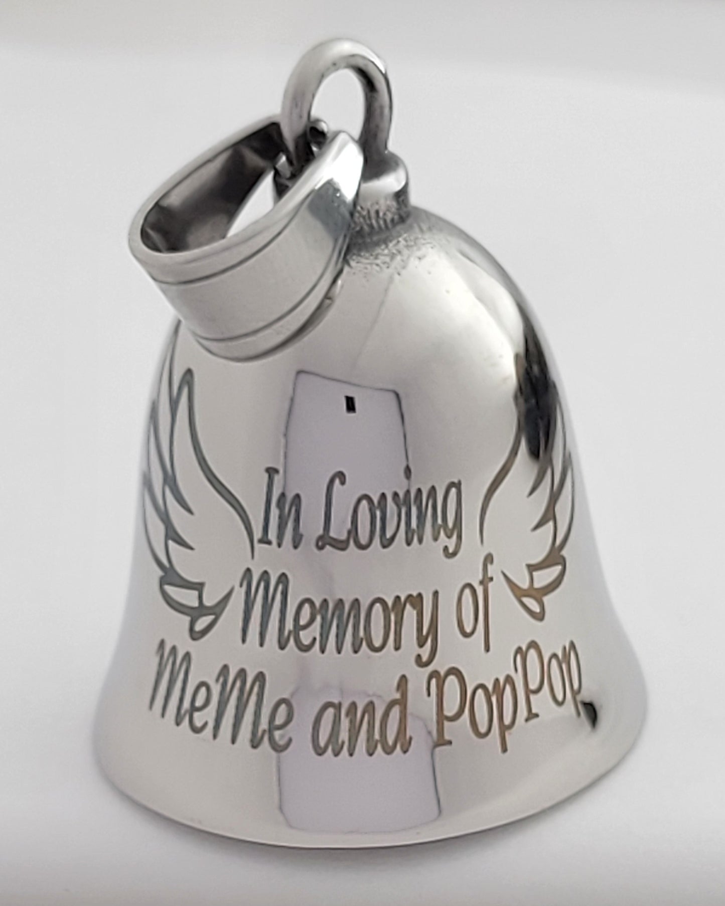 Custom Engraved Stainless Steel Guardian Bell - Personalized Motorcycle Biker Gift