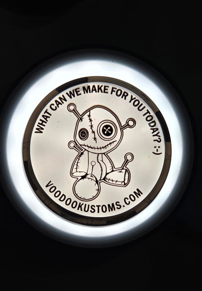 Personalized Smoked Motorcycle Signal Lenses – Custom 2" Covers for Harley Baggers