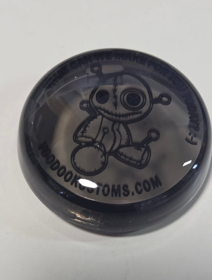 Personalized Smoked Motorcycle Signal Lenses – Custom 2" Covers for Harley Baggers