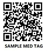 QRCode Medical Alert Tag Perfect For Alzheimer and Dimentia patients. Ping-Tag Enhanced Custom Code Emergency  Situation QR Code QRCodes Red